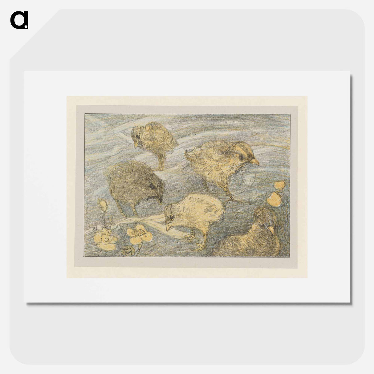 Vijf kuikens - Theo van Hoytema Poster.