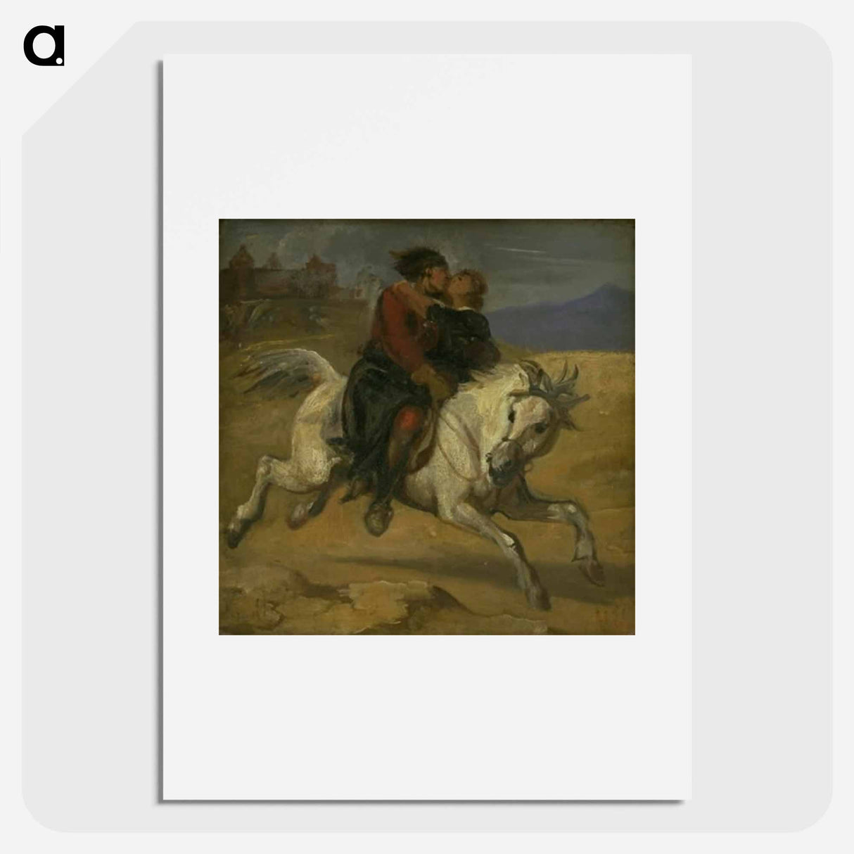 An abduction scene - Wilhelm Marstrand Poster.