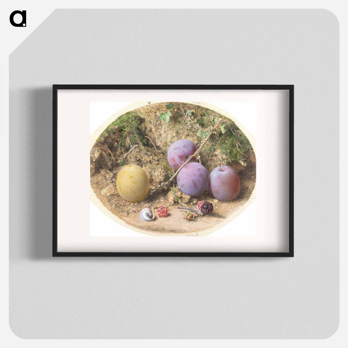Plums and Mulberries - ウィリアム ヘンリー ハント Poster.