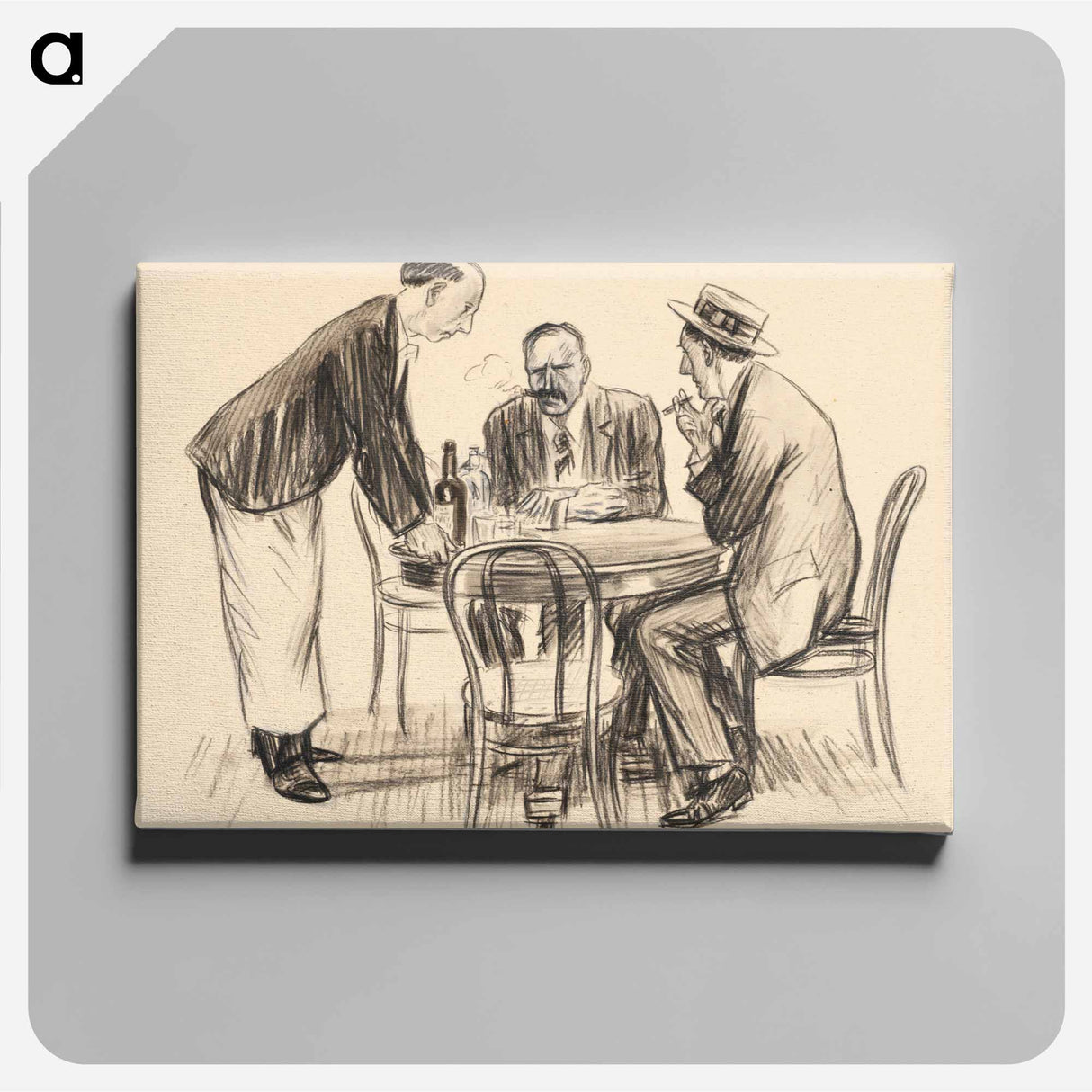 Never Again, He Remarked Gloomily - ウィリアム ジェームス グラッケンズ Canvas.