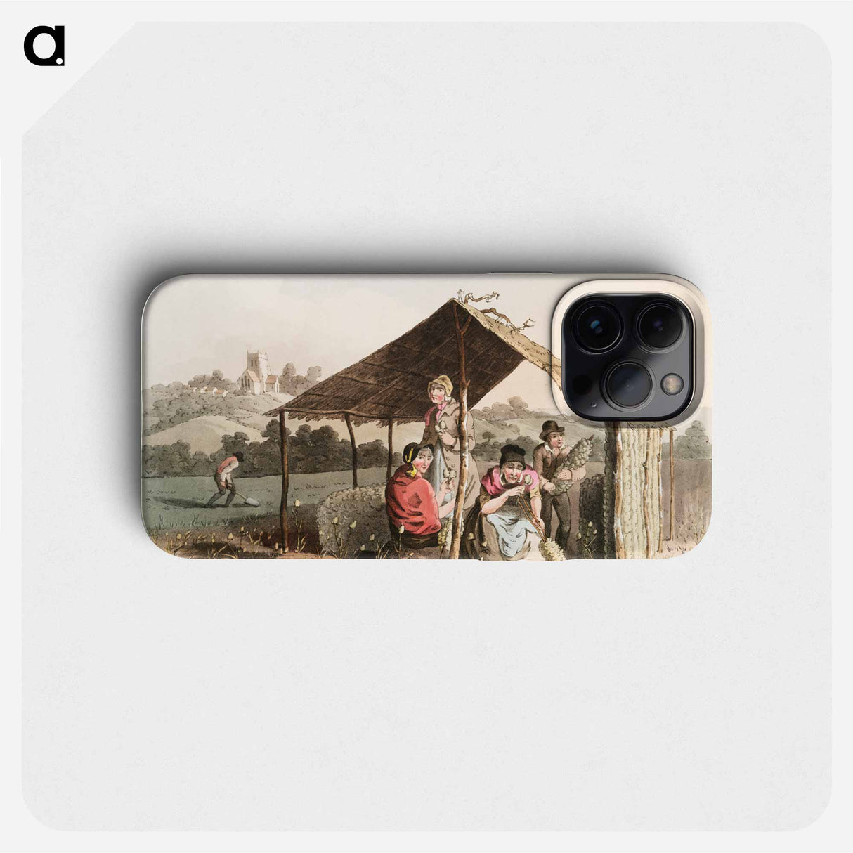 Illustration of teasel field - 19世紀のヨークシャー Phone Case.