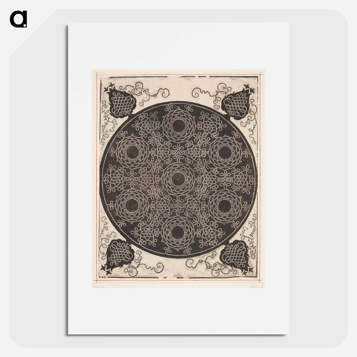 Knob with seven rings - アルブレヒト デューラー Poster.