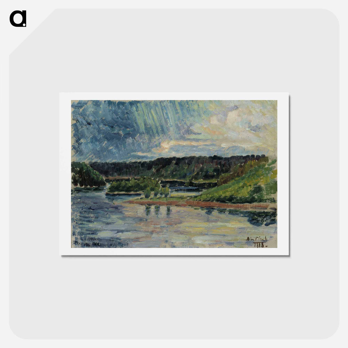 Thunderstorm - アルフレッド ウィリアム フィンチ Postcard.