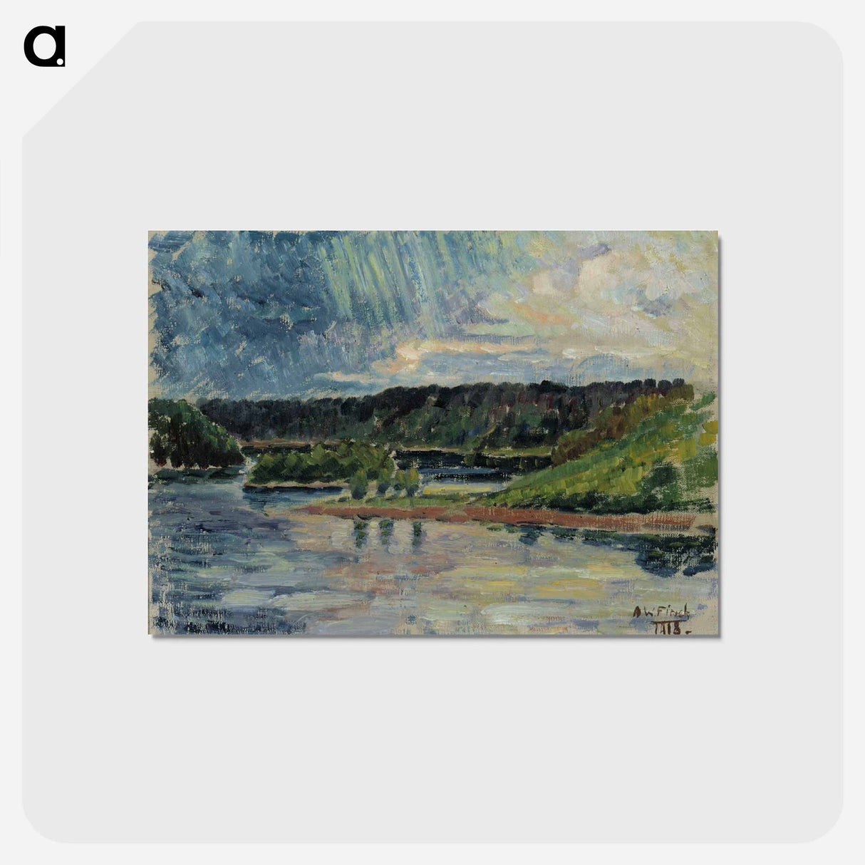 Thunderstorm - アルフレッド ウィリアム フィンチ Postcard.