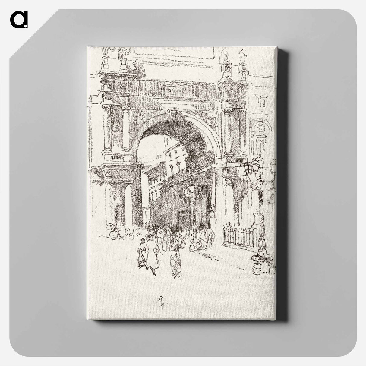 Piazza Vittorio Emanuele - 不思議の国のアリス Canvas.