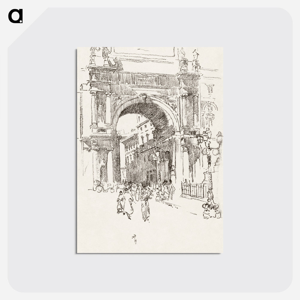 Piazza Vittorio Emanuele - 不思議の国のアリス Postcard.