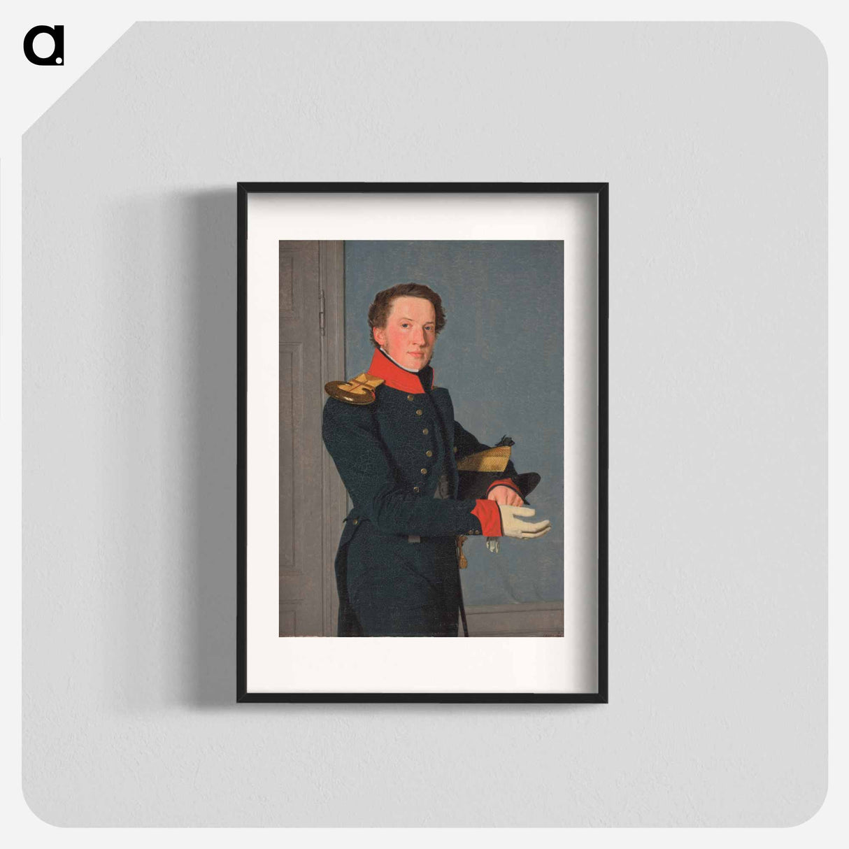 Captain Lieutenant of the Navy D. Christen Schifter Feilberg - クリステン ケプケ Poster.