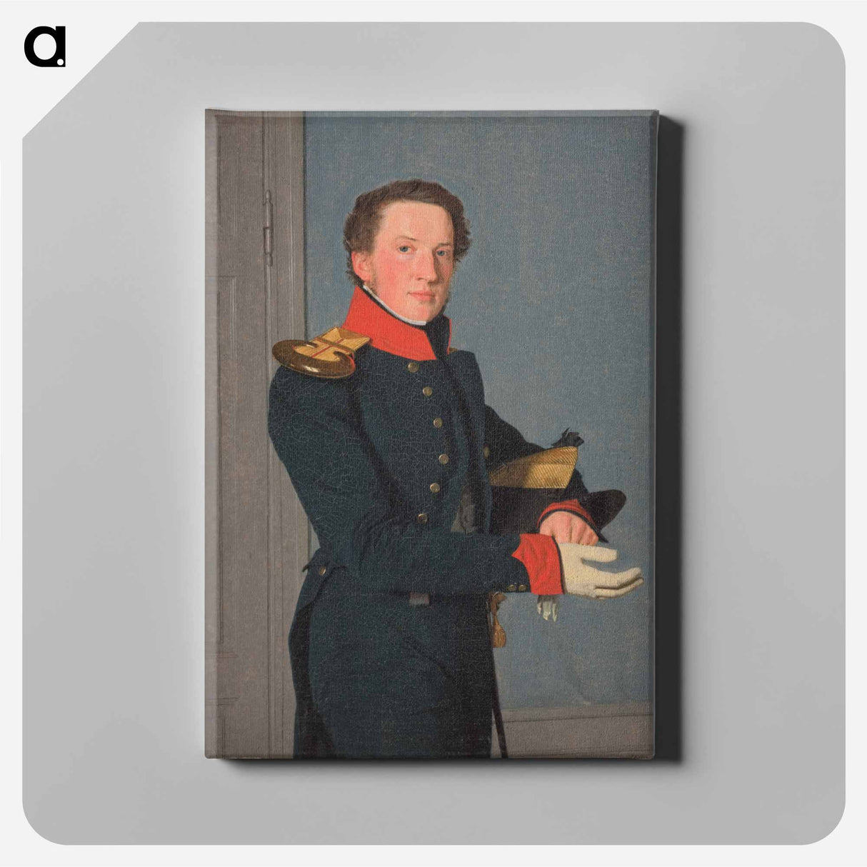 Captain Lieutenant of the Navy D. Christen Schifter Feilberg - クリステン ケプケ Canvas.