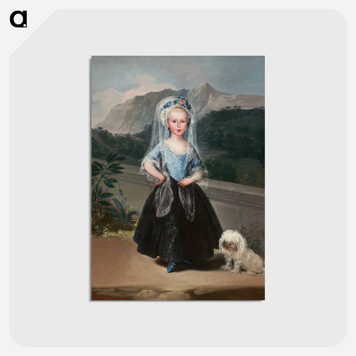 アートポストカード-María Teresa de Borbón y Vallabriga, later Condesa de Chinchón - フランシスコ デ ゴヤ Postcard.