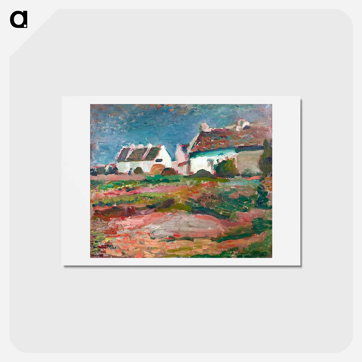 アートポストカード-Maisons À Kervilahouen, Belle Ile - アンリ マティス Postcard.