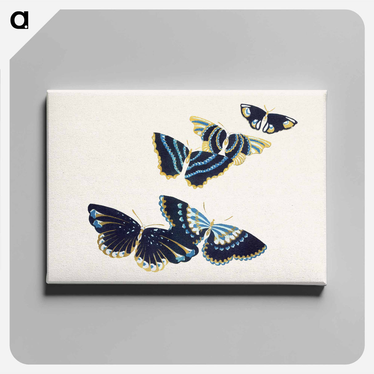 アートパネル-Vintage butterfly - 神坂 雪佳 Canvas.