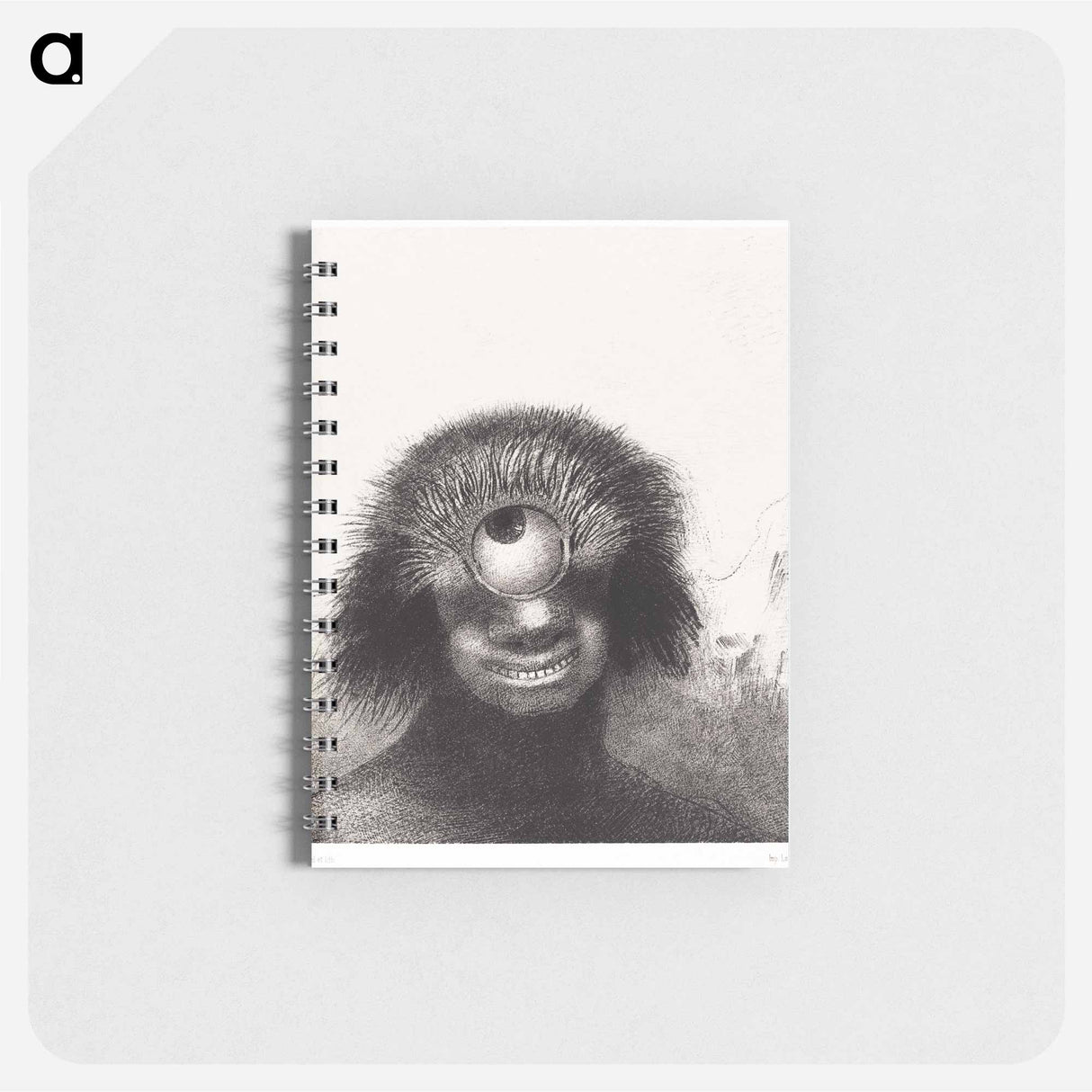 The Deformed Polyp Floated on the Shores, a Sort of Smiling and Hideous Cyclops by the Flower - オディロン ルドン Memo.