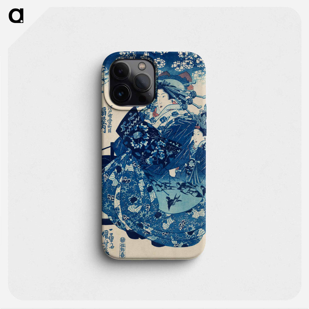 Ogiya uchi Hanaogi - 歌川 国芳 Phone Case.