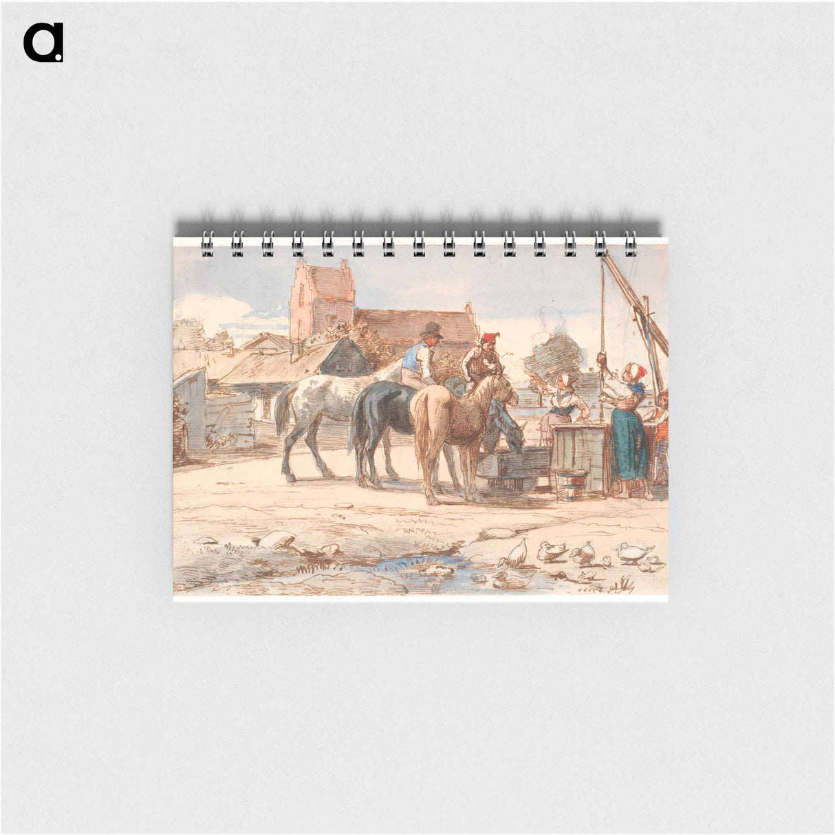 アートメモ帳-At the well outside the village - ヴィルヘルム マーストランド Memo.