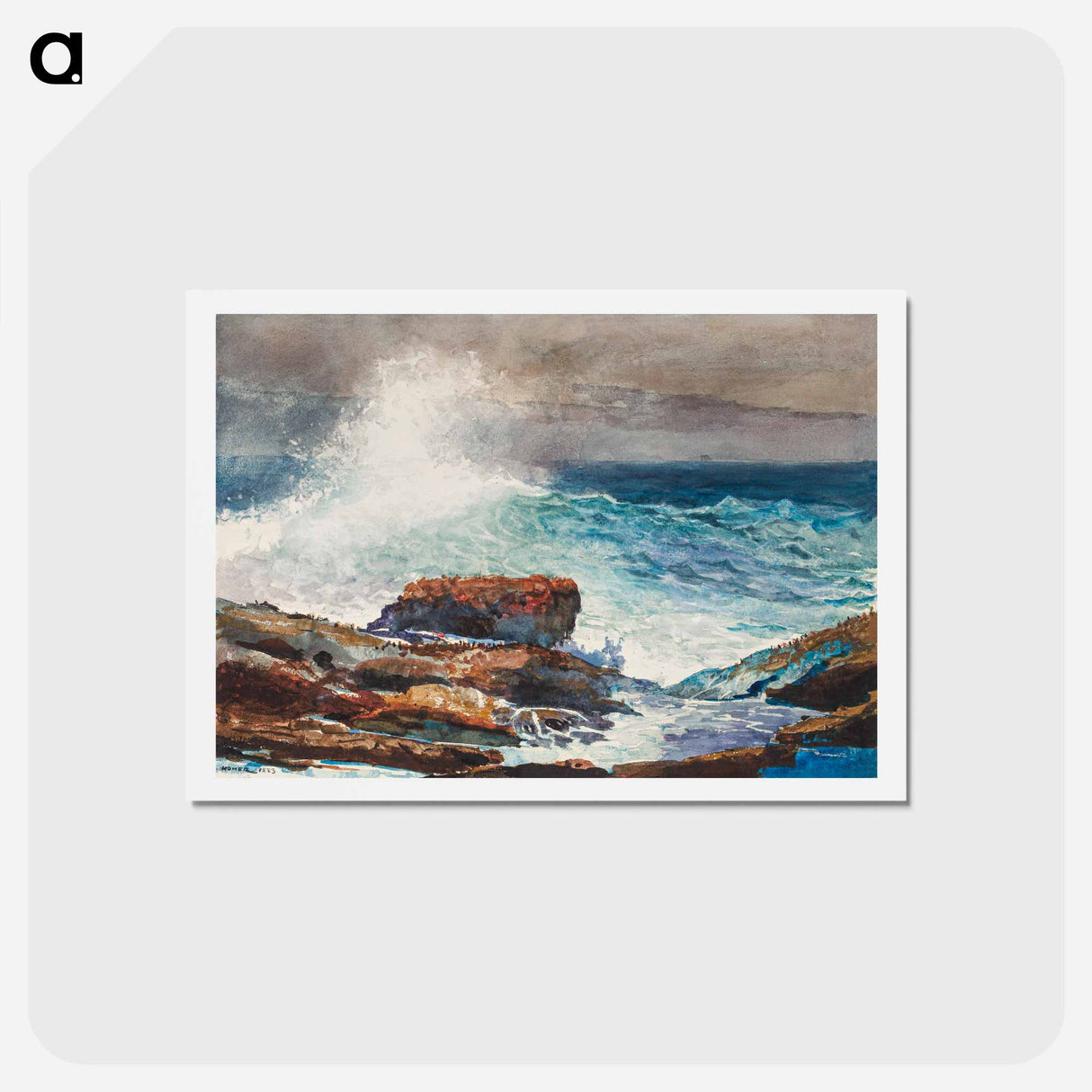 アートポストカード-Incoming Tide, Scarboro, Maine - ウィンスロー ホーマー Postcard.