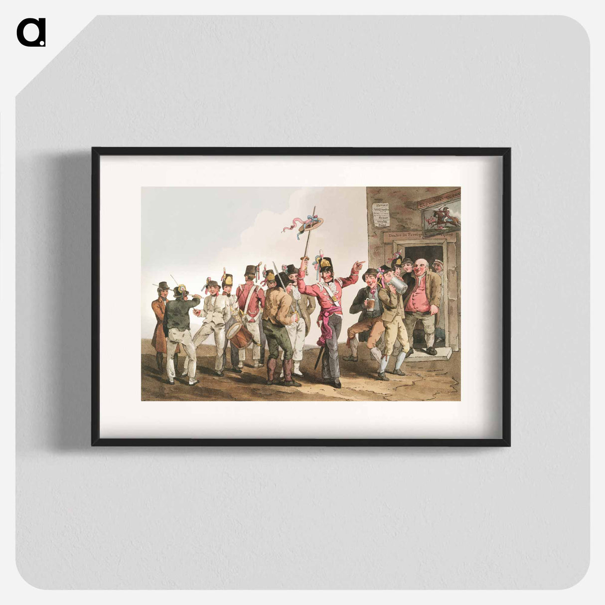 Illustration of thirty-third regiment from The Costume of Yorkshire - 19世紀のヨークシャー Poster.