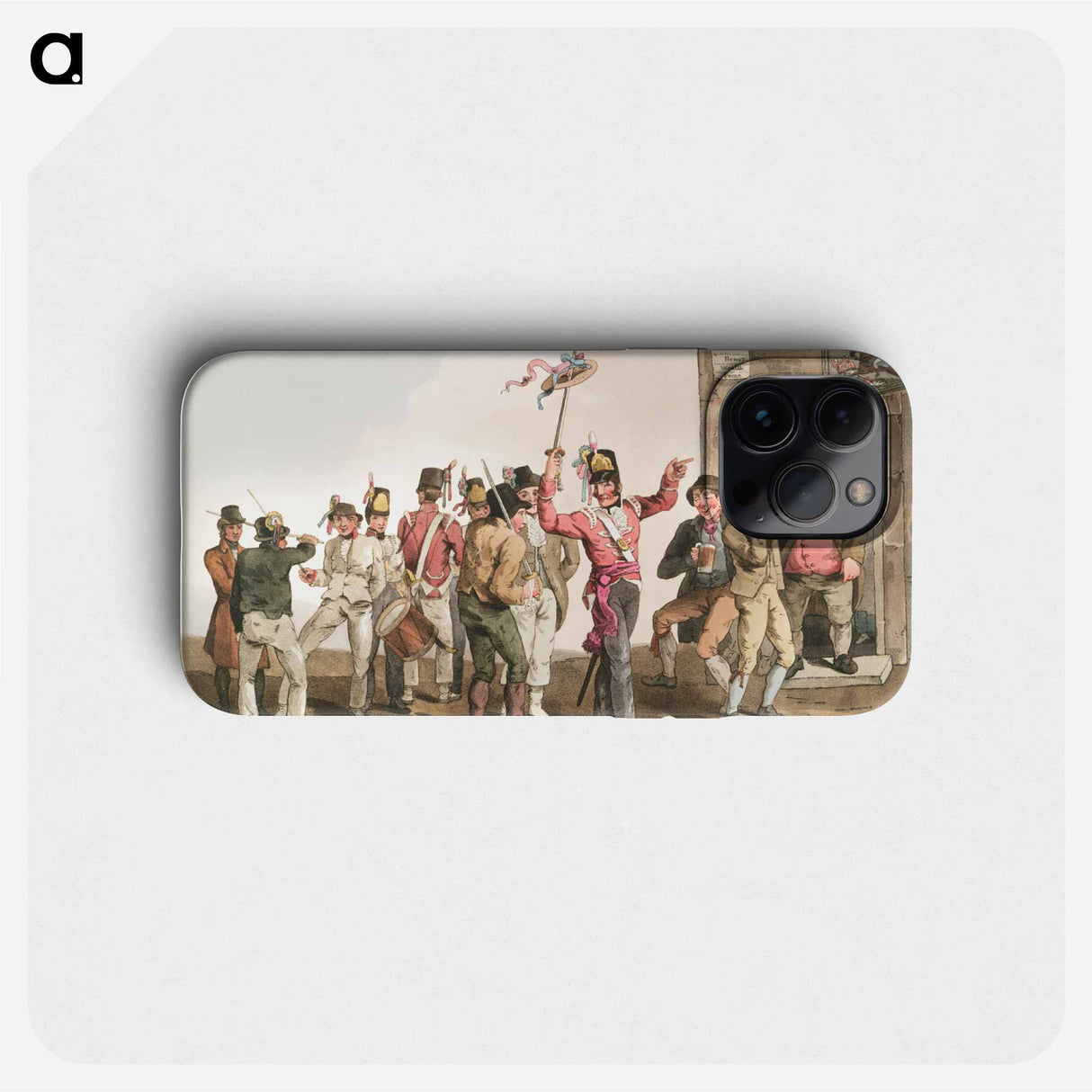 Illustration of thirty-third regiment from The Costume of Yorkshire - 19世紀のヨークシャー Phone Case.