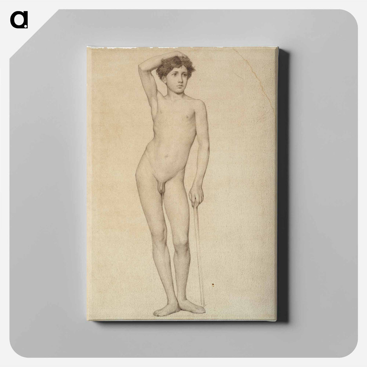 Nude male model, academy study - アルバート エーデルフェルト Canvas.
