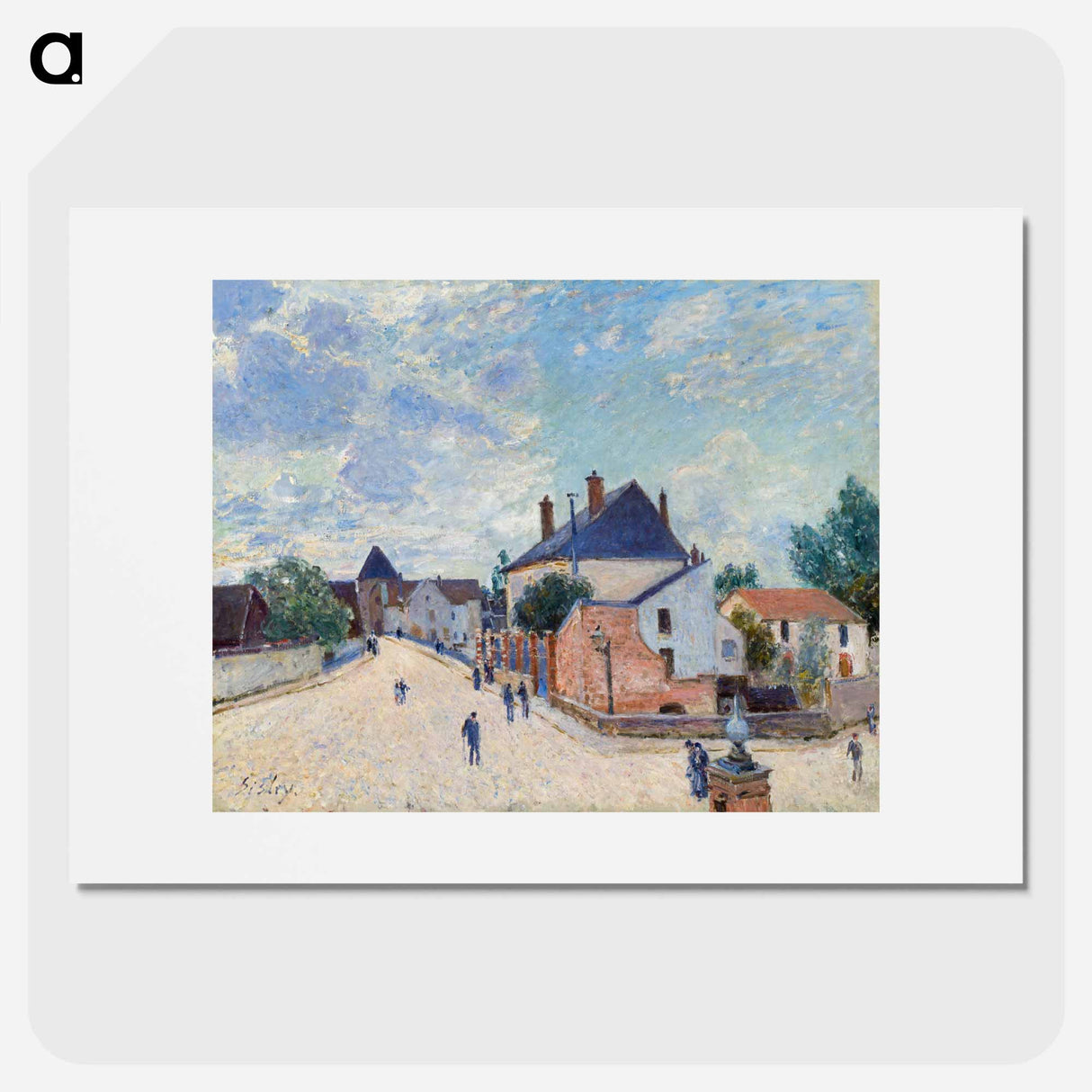 Street in Moret - アルフレッド シスレー Poster.