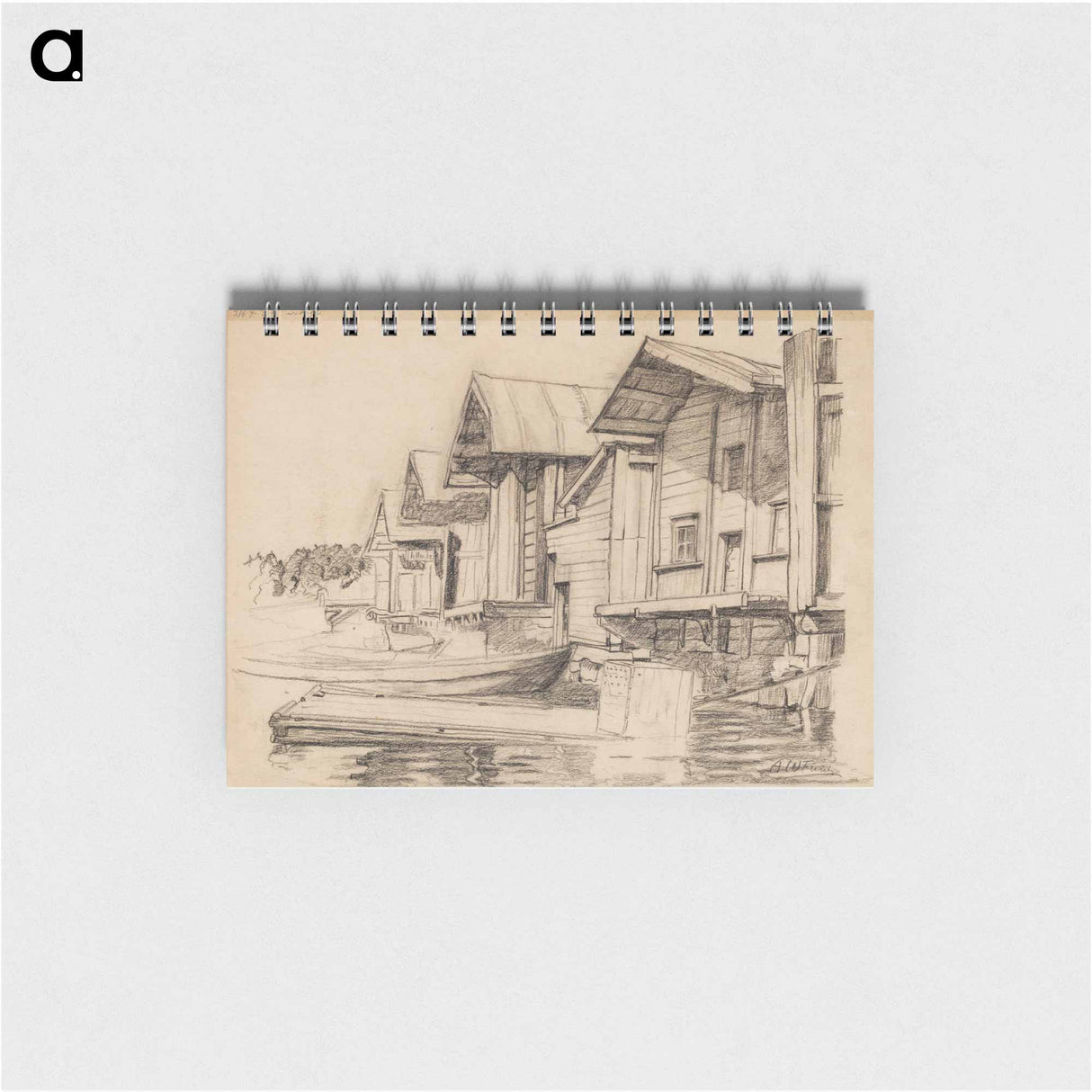 Riverside warehouses in porvoo - アルフレッド ウィリアム フィンチ Memo.