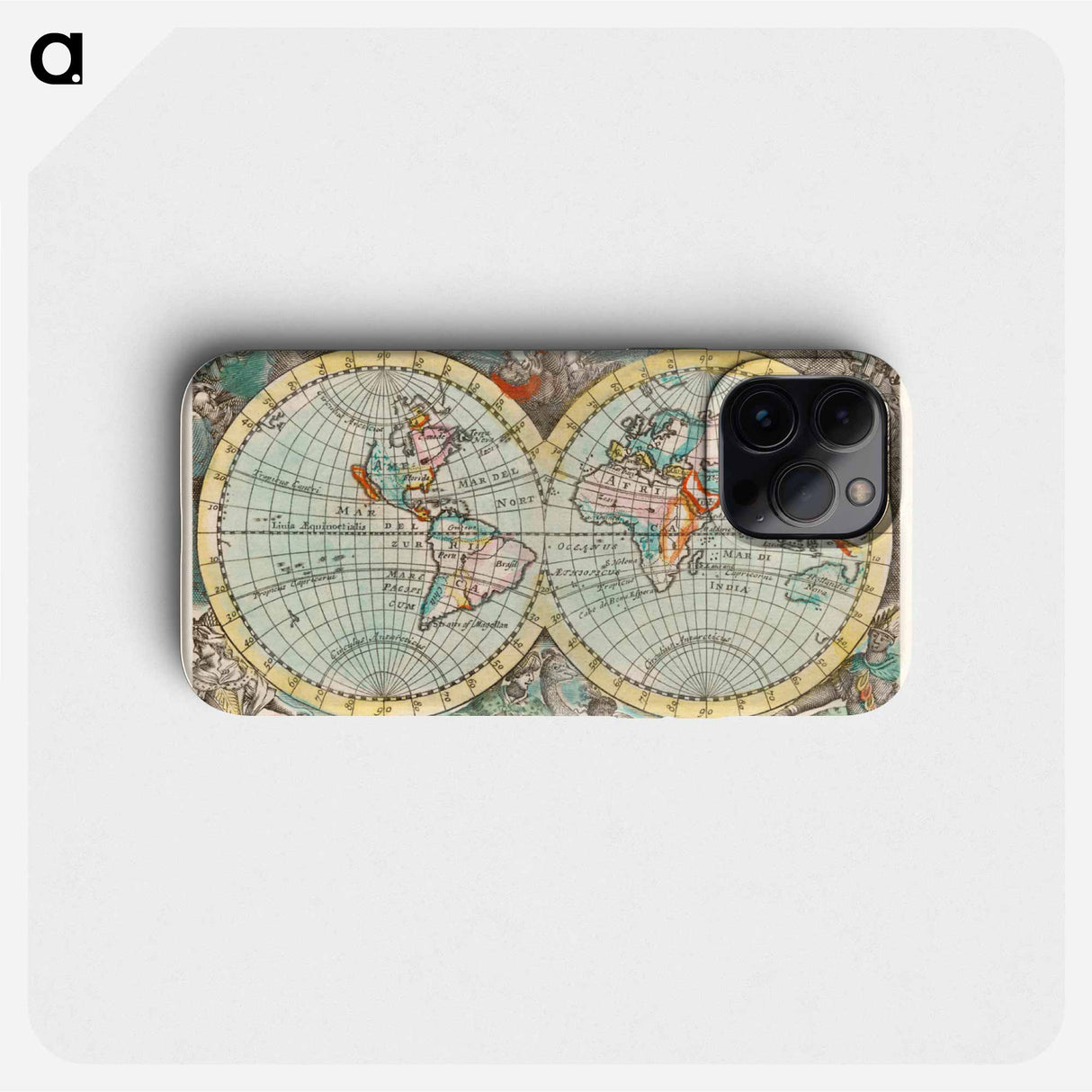 A mapp of the world - アンティーク地図 Phone Case.