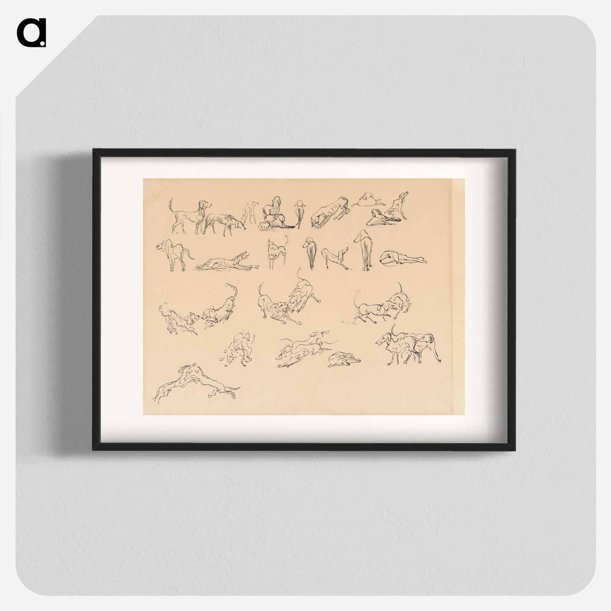 Dog studies - アーノルド ピーター ワイズ クビンチャン Poster.