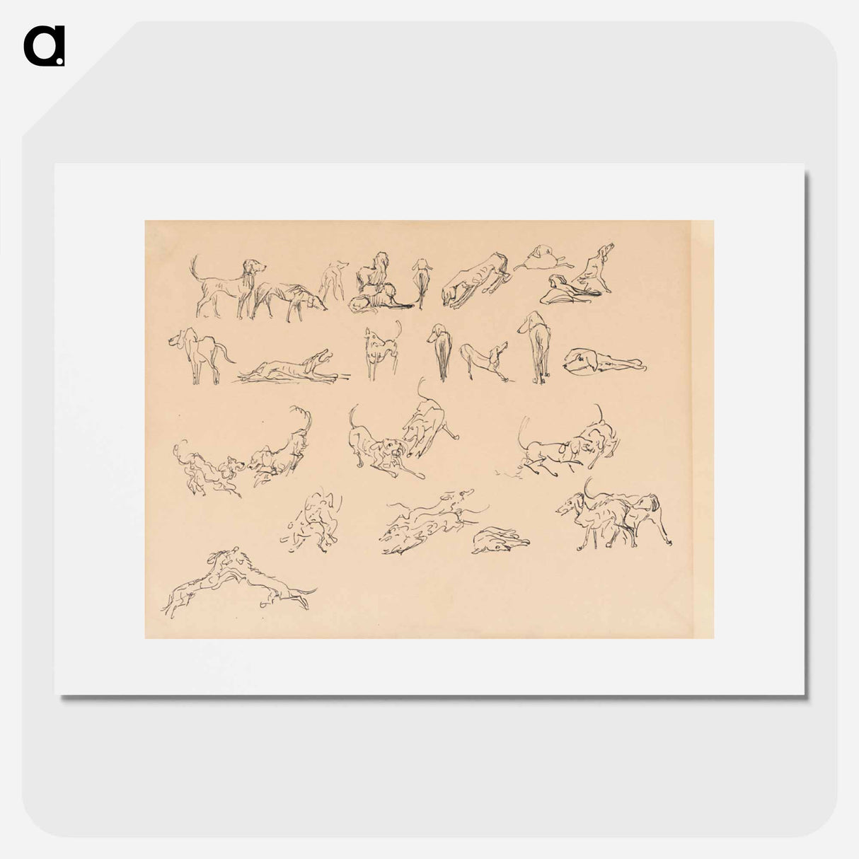 Dog studies - アーノルド ピーター ワイズ クビンチャン Poster.