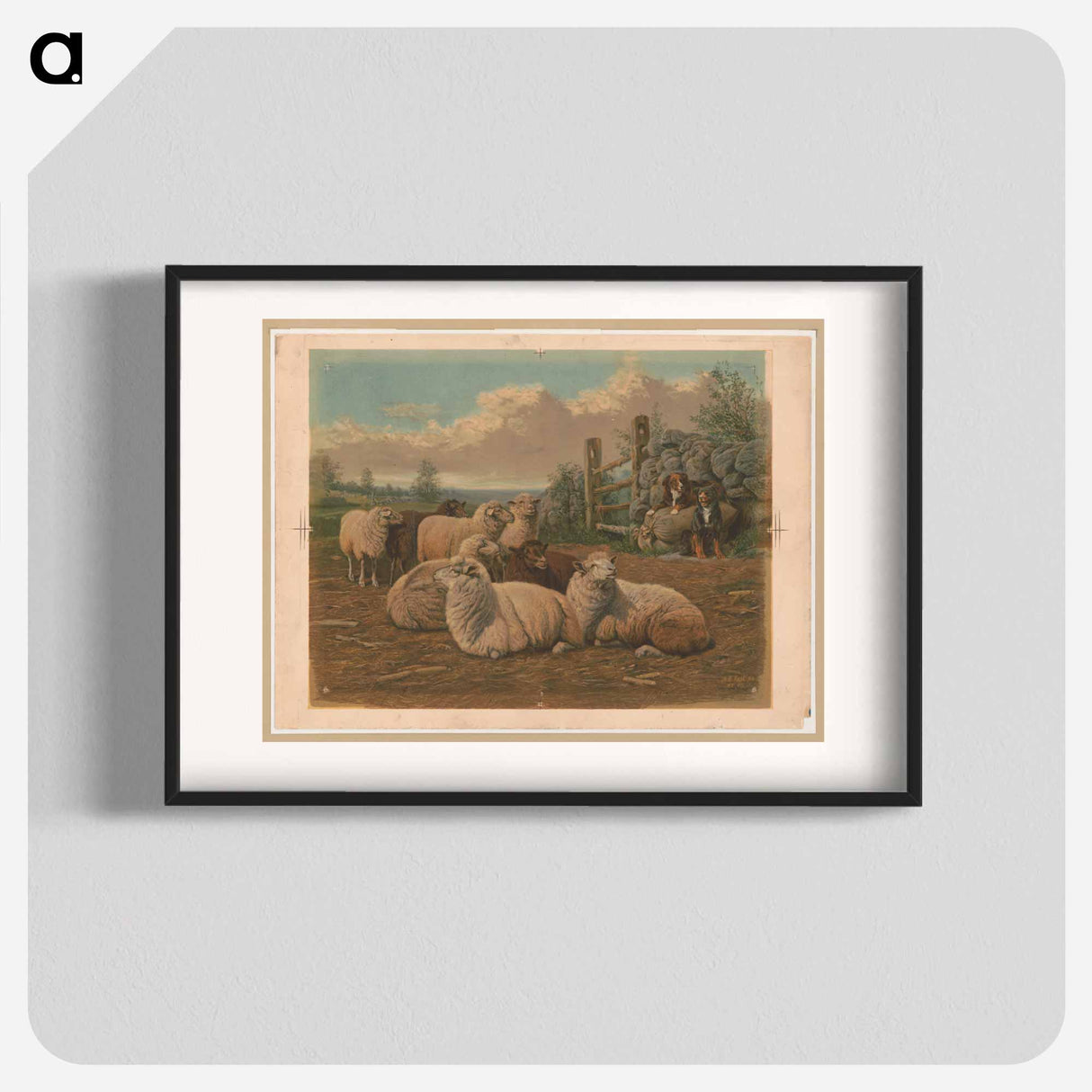 The faithful shepherds - アーサー フィッツウィリアム テイト Poster.