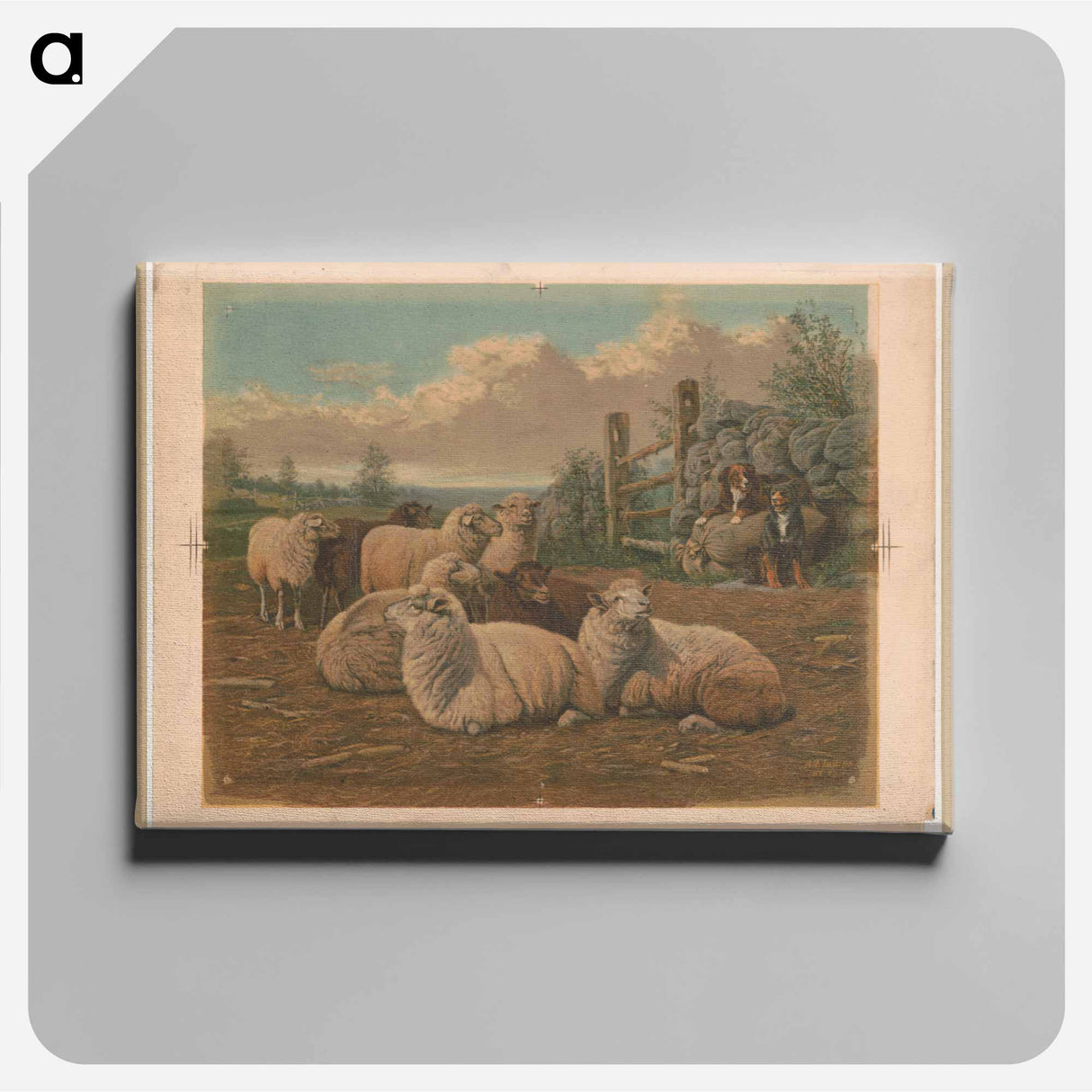 The faithful shepherds - アーサー フィッツウィリアム テイト Canvas.