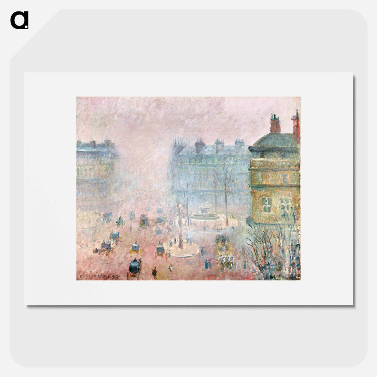 Place du Theatre Francais: Fog Effect - カミーユ ピサロ Poster.