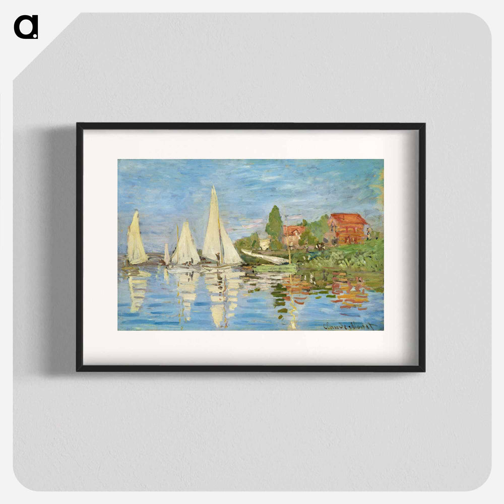 Regattas at Argenteuil - クロード モネ Poster.
