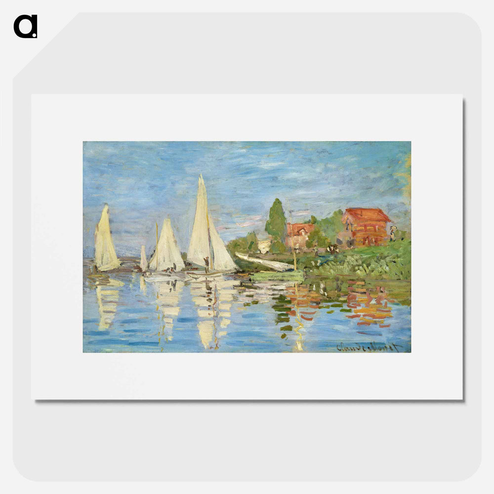 Regattas at Argenteuil - クロード モネ Poster.