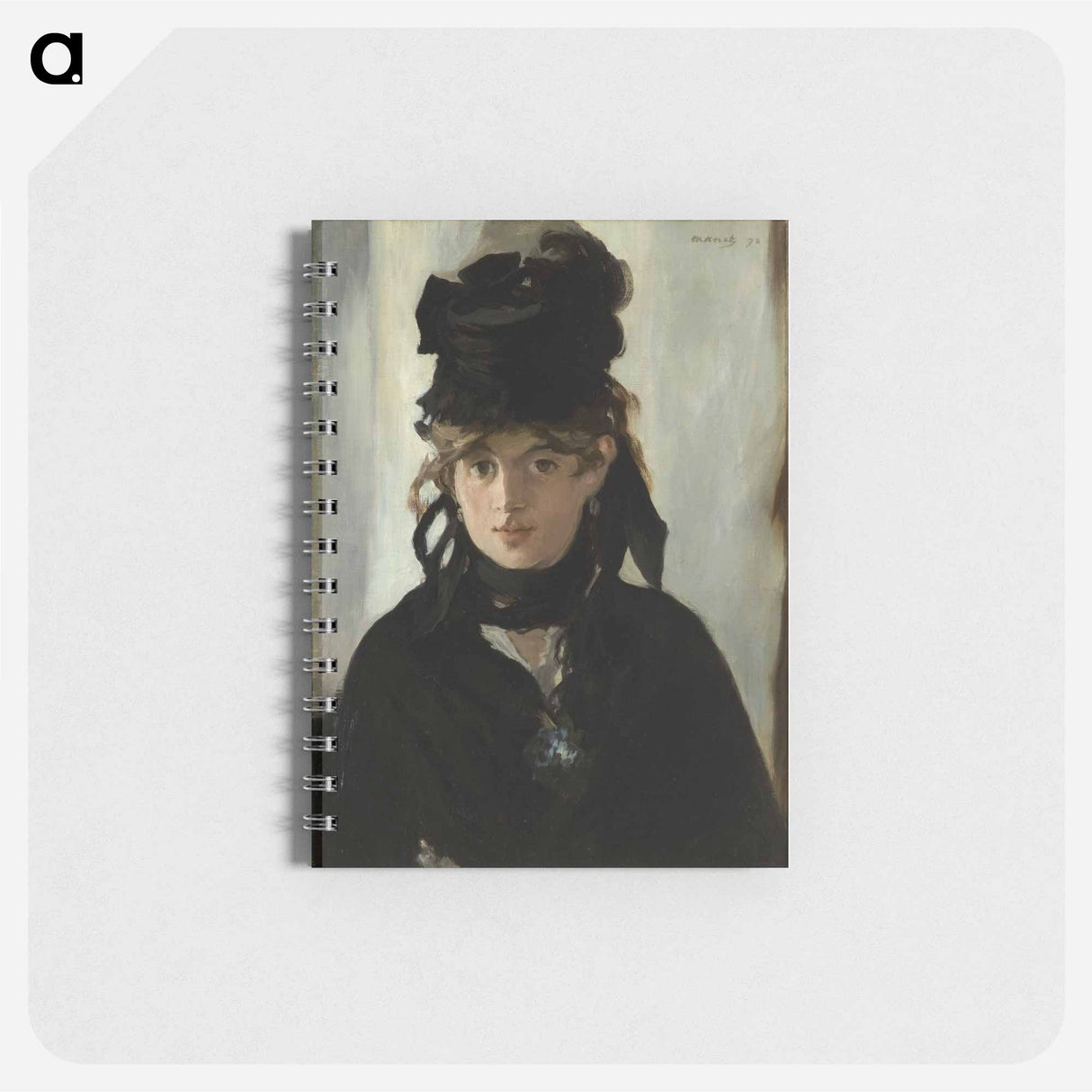 アートメモ帳-Berthe Morisot With a Bouquet of Violets - エドゥアール マネ Memo.