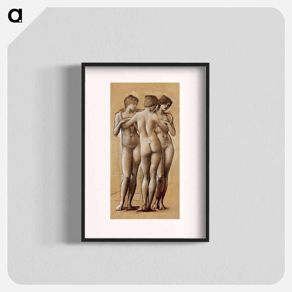 Venus Concordia: Study of the Three Graces - エドワード バーン ジョーンズ Poster.