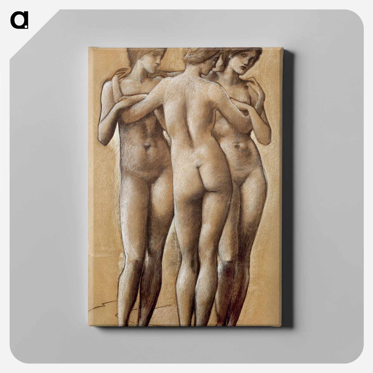 Venus Concordia: Study of the Three Graces - エドワード バーン ジョーンズ Canvas.