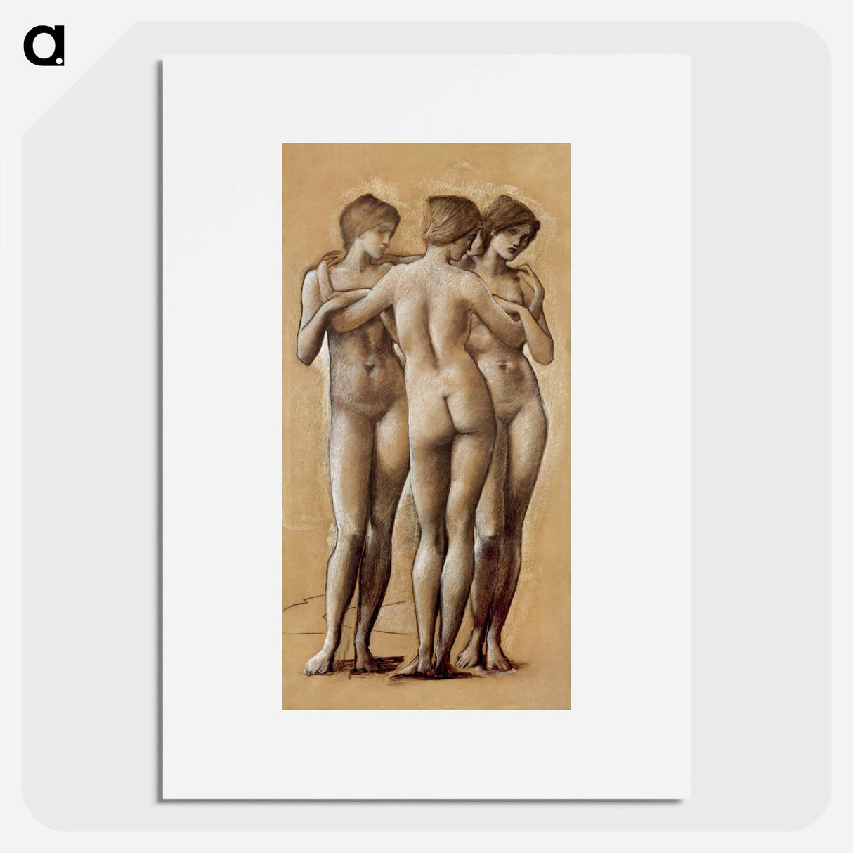 Venus Concordia: Study of the Three Graces - エドワード バーン ジョーンズ Poster.