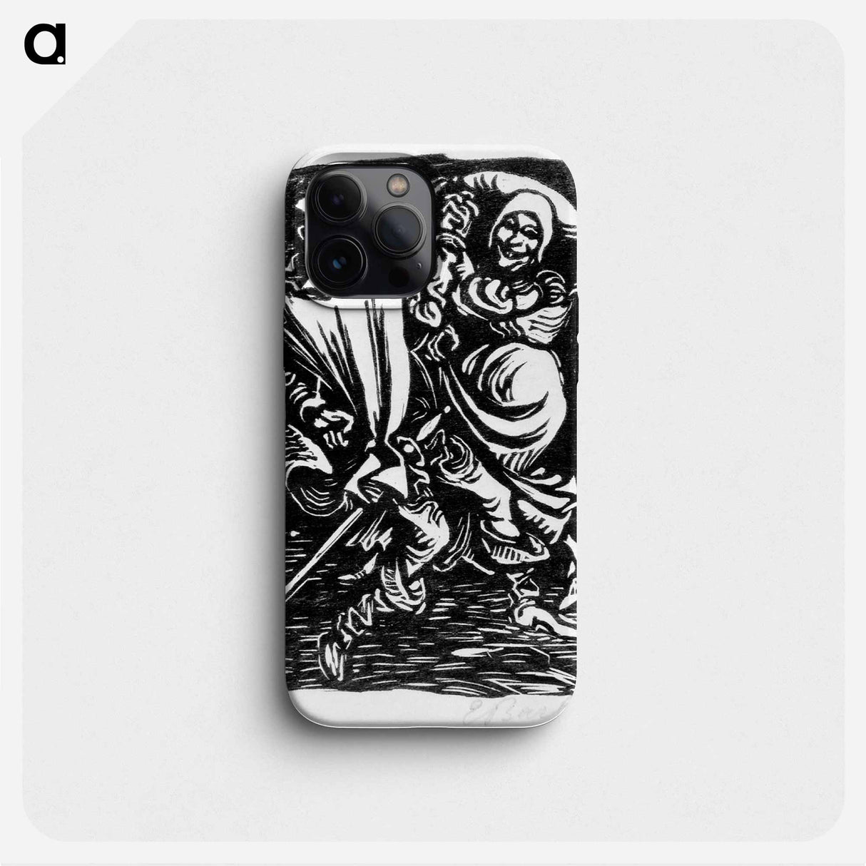 Mephistopheles dancing with the old woman - エルンスト ハインリヒ バルラッハ Phone Case.