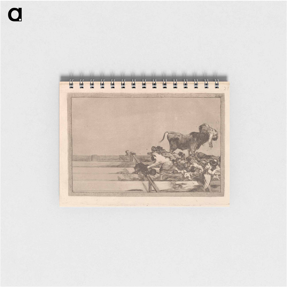 Goya - Desgracias acaecidas en el tendido de la plaza de Madrid, y muerte del alcalde de Torrejón - フランシスコ デ ゴヤ Memo.