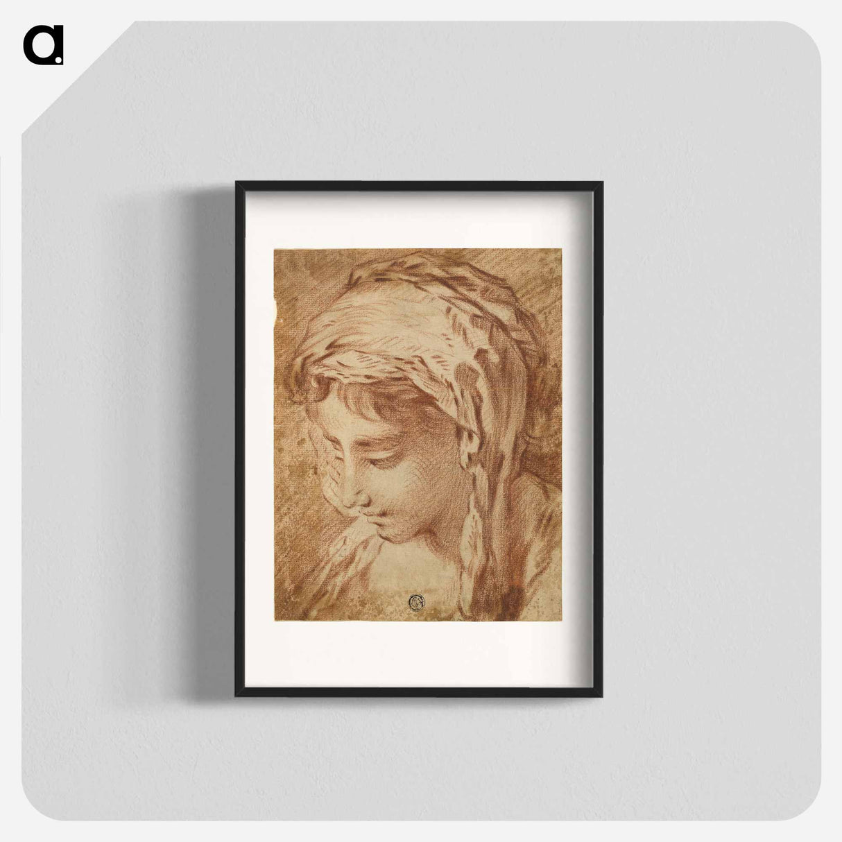 アートポスター-Head of a Woman - フランソワ ブーシェ Poster.