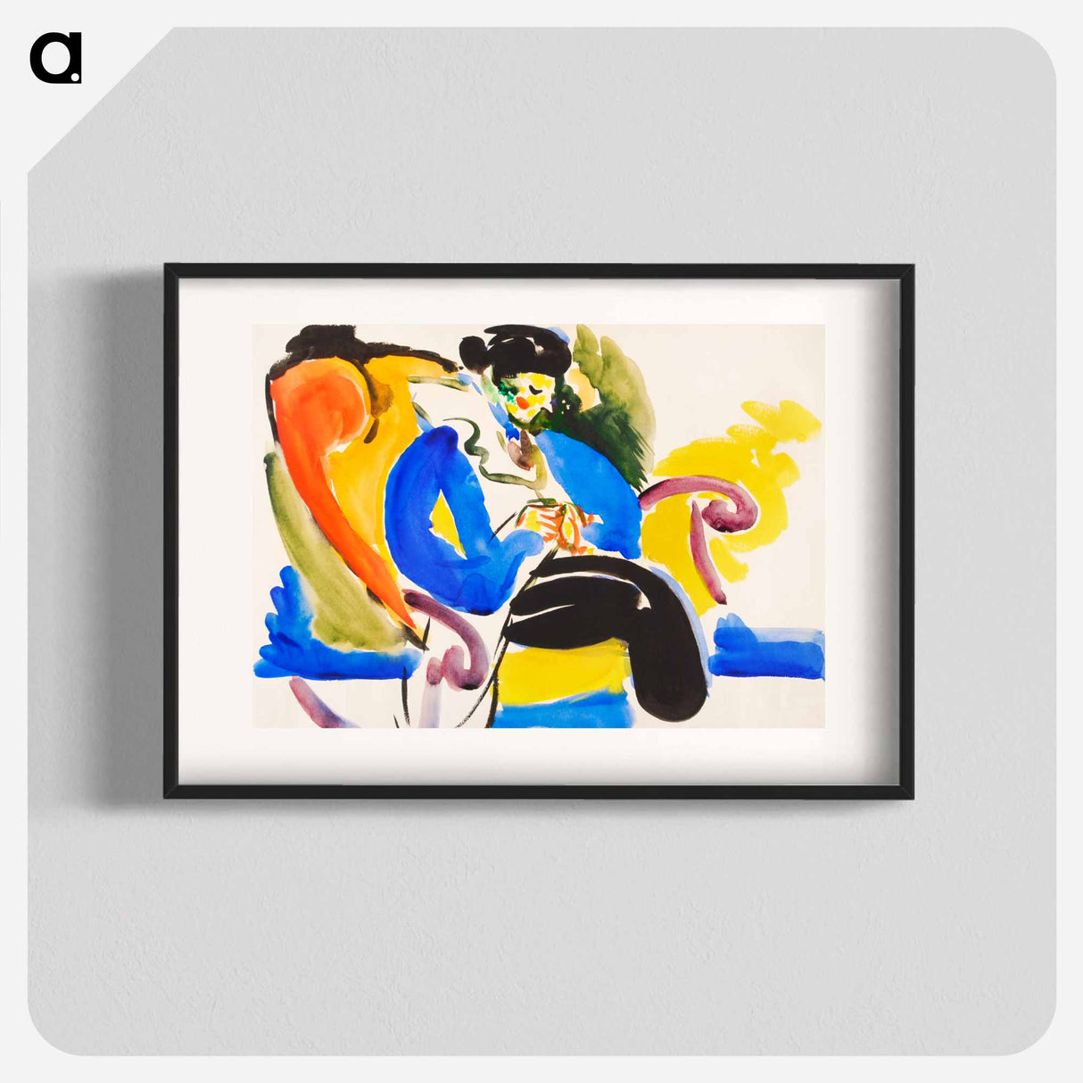 アートポスター-Calligraphic #2 Woman on Chair - ヘンリー ライマン サイエン Poster.