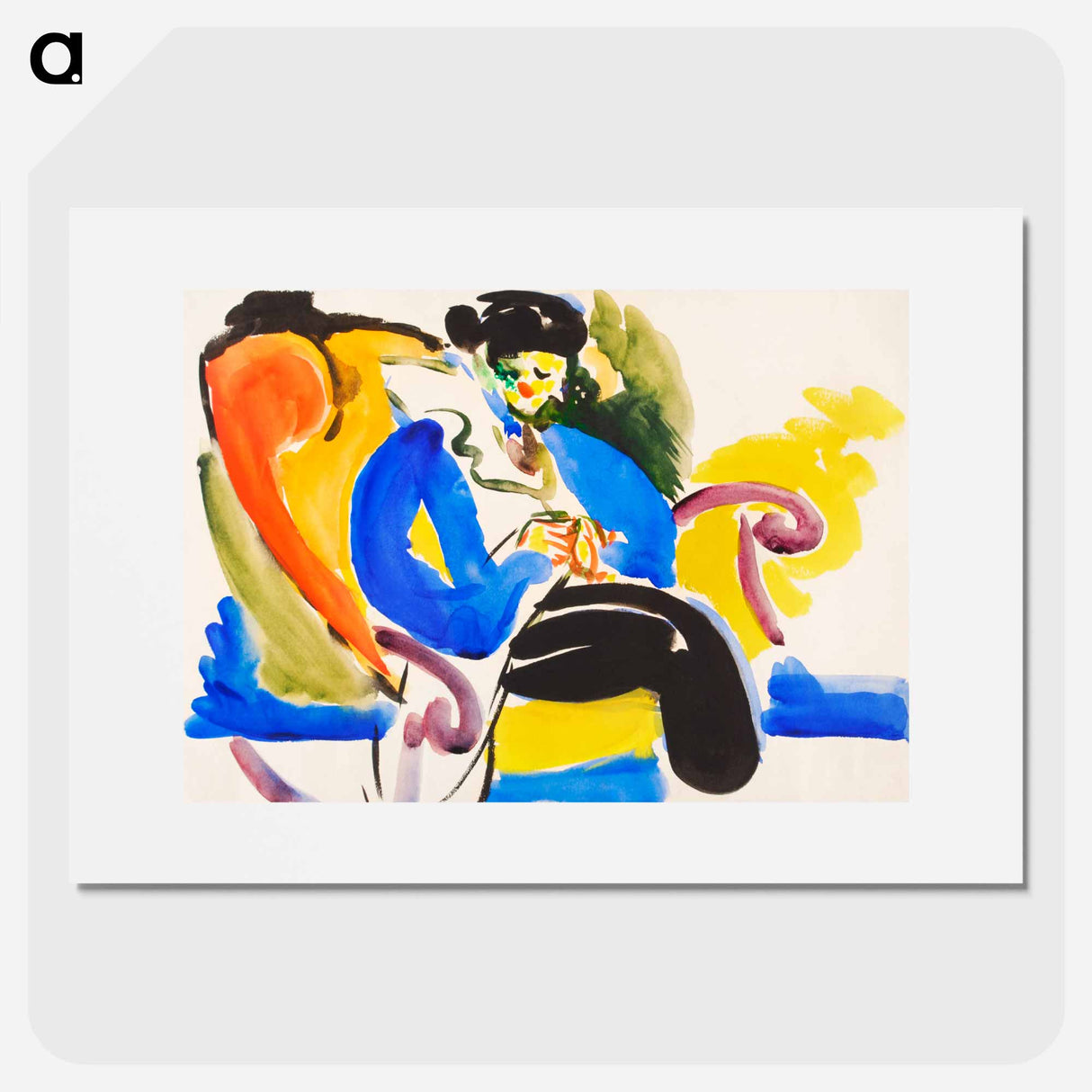 アートポスター-Calligraphic #2 Woman on Chair - ヘンリー ライマン サイエン Poster.