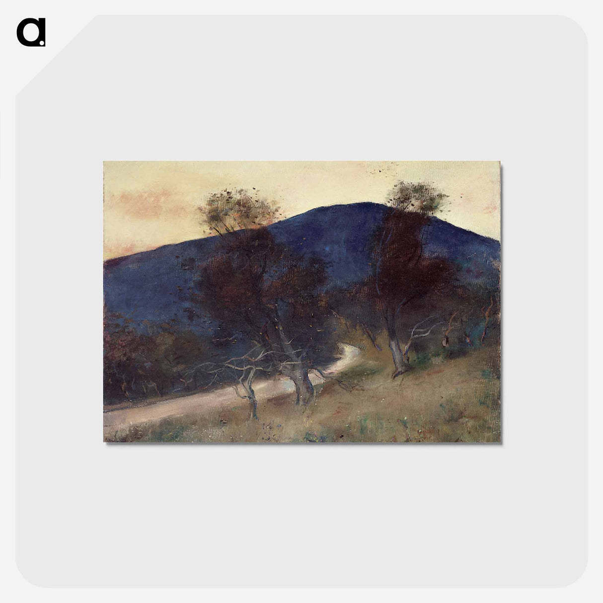 アートポストカード-Der blaue Berg - レッサー ユリィ Postcard.