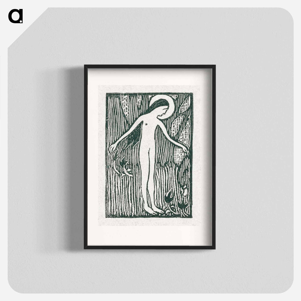 A naked woman illustration for a poetry collection by Paul Verlaine - Maurice Denis Poster.