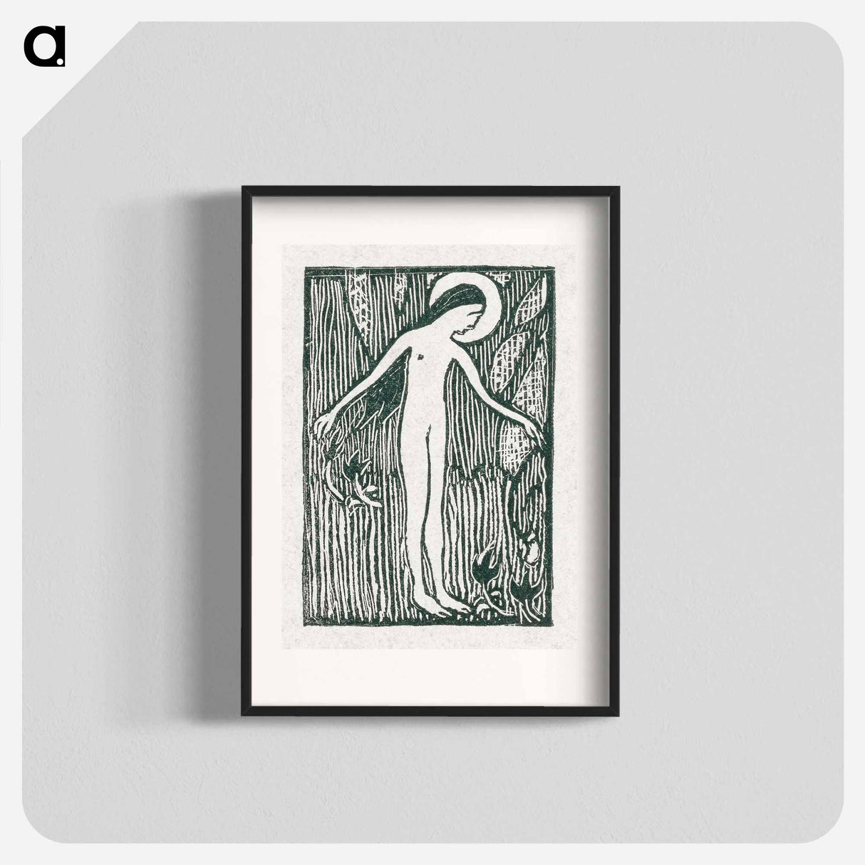 A naked woman illustration for a poetry collection by Paul Verlaine - Maurice Denis Poster.