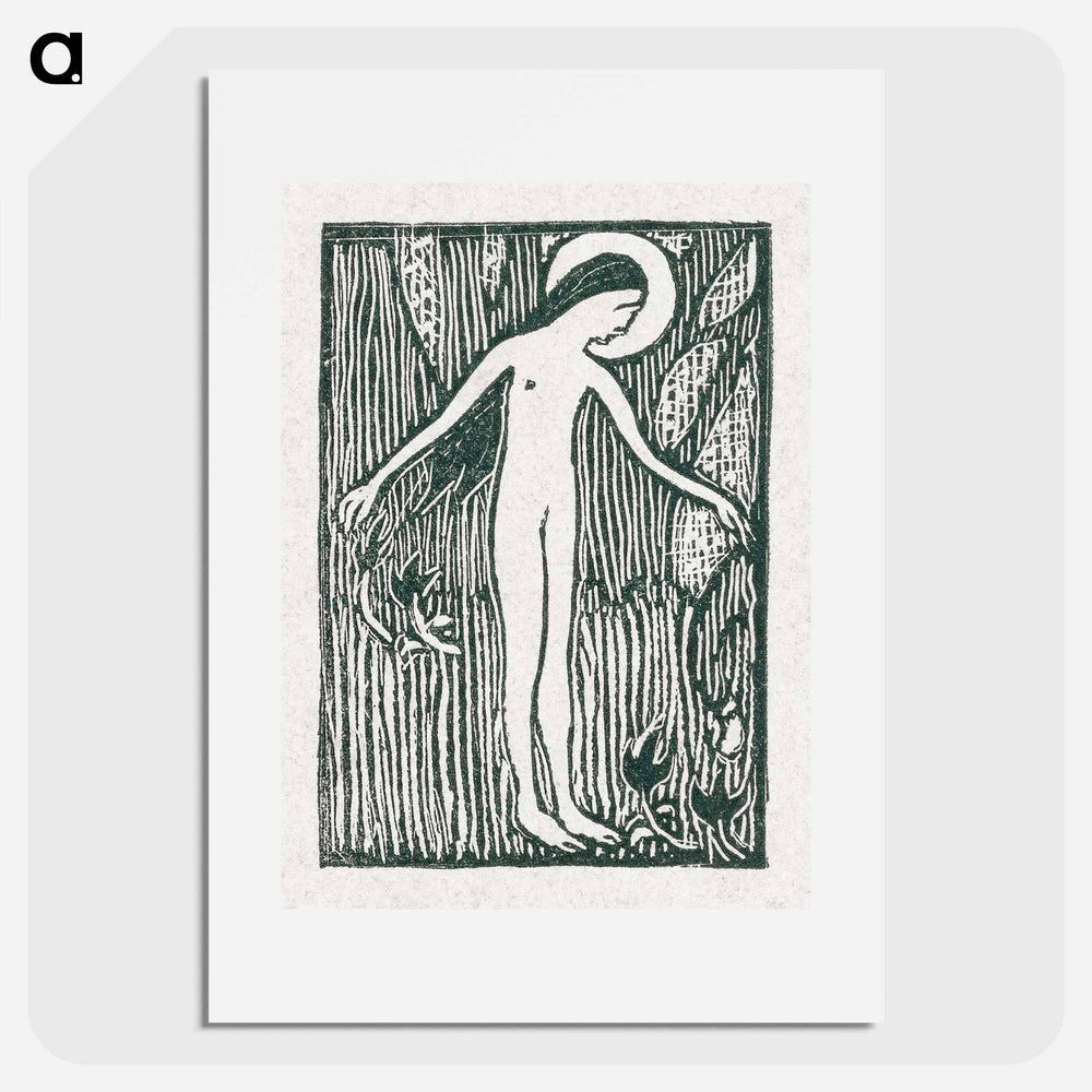 A naked woman illustration for a poetry collection by Paul Verlaine - Maurice Denis Poster.