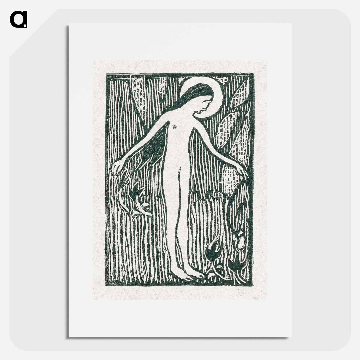 A naked woman illustration for a poetry collection by Paul Verlaine - Maurice Denis Poster.