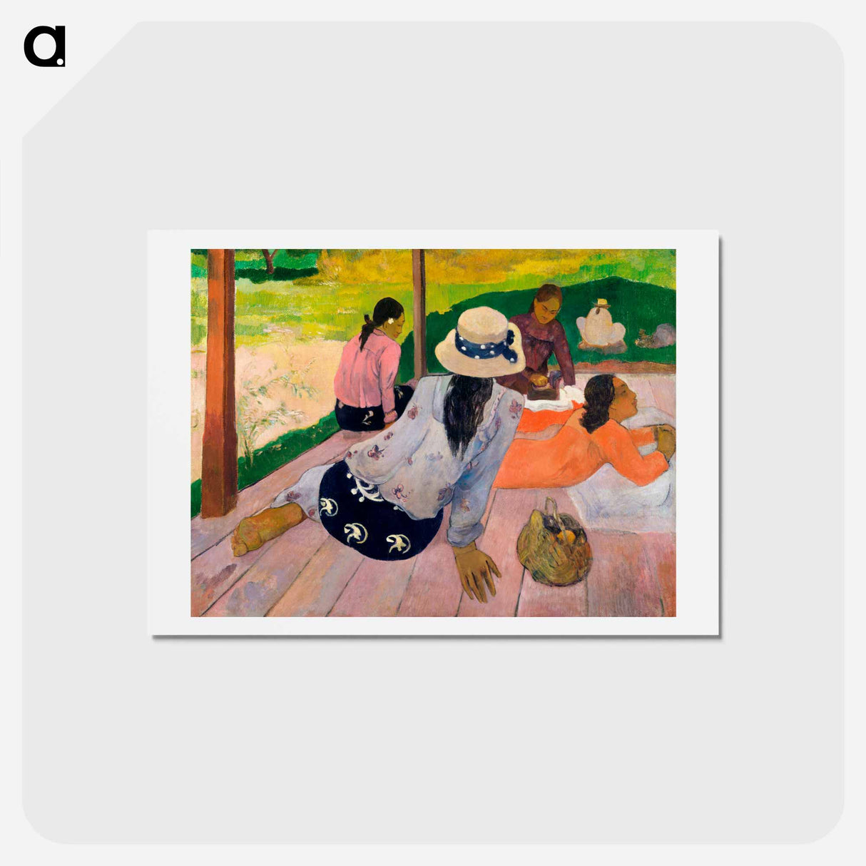 アートポストカード-The Siesta - ポール ゴーギャン Postcard.