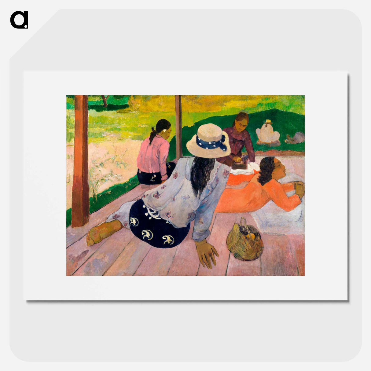 The Siesta - ポール ゴーギャン Poster.