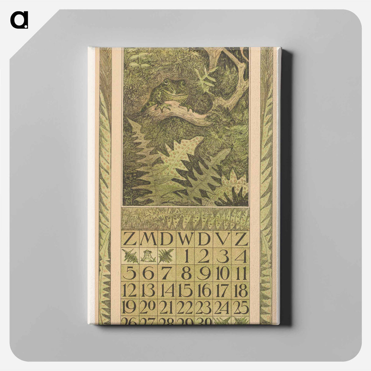 Calendar November with Kikker - Theo Van Hoytema Canvas.