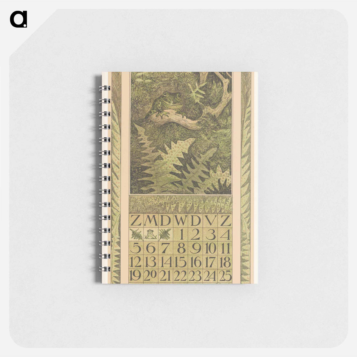 Kalenderblad november met kikker - テオ ヴァン ホイテマ Memo.